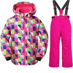 Waterproof Windproof Snowboarding Skiing Jackets+ Ski Bib Pants Overalls Set